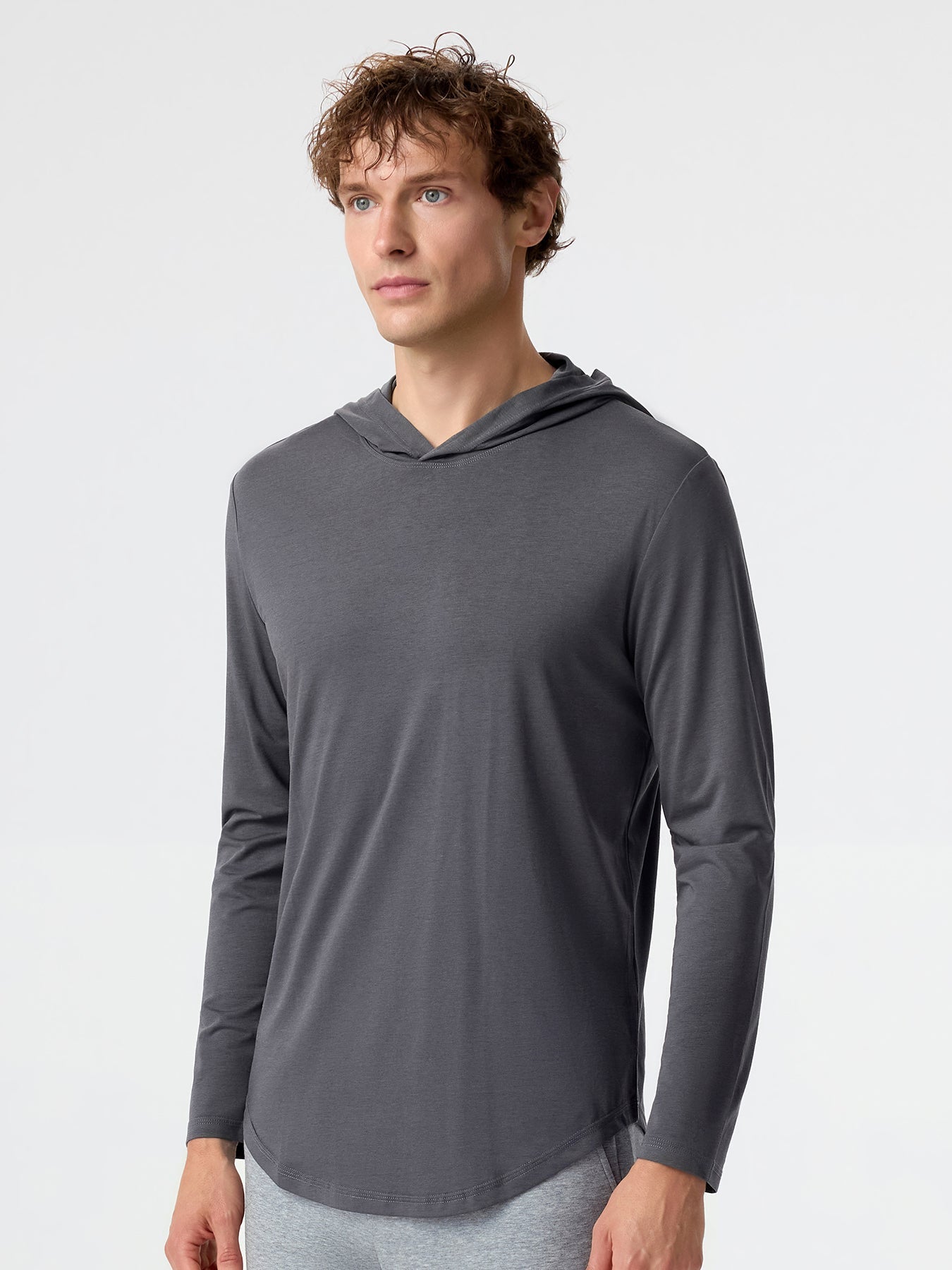 StaySmooth Long Sleeve Hooded Drop-Cut Tee