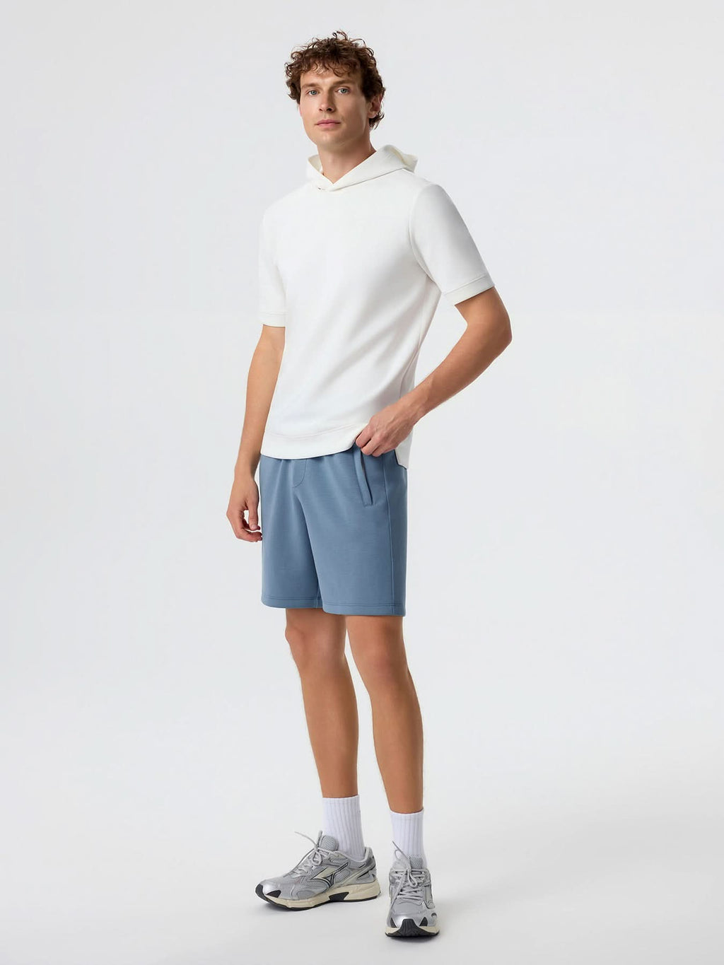Modal Blend Short Sleeve Hoodie