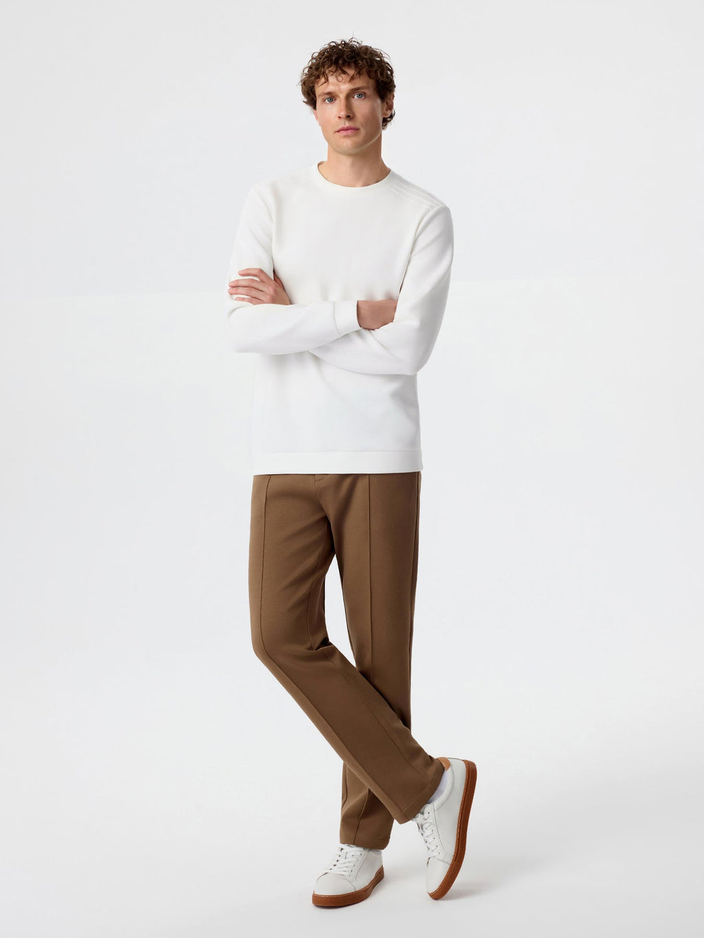 Modal Blend Long Sleeve Tee Shoulder Stitch