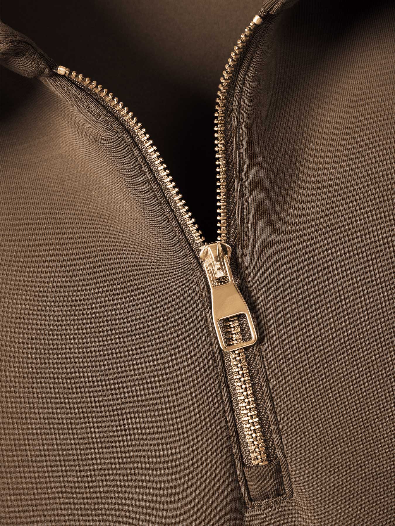 Modal Blend Long Sleeve Half Zip Polo